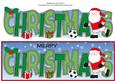 Footballer Santa in Red Christmas Large Dl