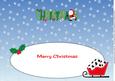 Footballer Santa in Red Christmas Large Dl Insert