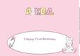 Cute Bunny with Baby Bottle Ayda 1st Large Dl Insert