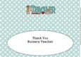 Thank You Nursery Teacher with Teddies Large Dl Insert