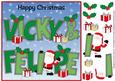 8x8 Christmas Names Vicky & Felipe