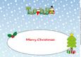 Snowman in Jacket with Tree Toby Large Dl Insert