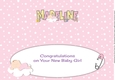 New Baby Girl on Cloud MADELINE large dl insert