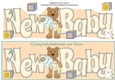Teddy with Baby Rattle NEW BABY large dl 3