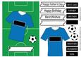 Fathers Day or Birthday for Football Fans - Blue Top