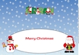 Santas & Snowman ARRAN large dl insert