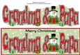 Snowman in Jacket GRANDMA & PAPA large dl