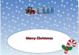 Red Christmas Tractor ALASTAIR large dl insert