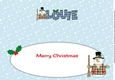Snowman in tartan coat LOUIE large dl insert