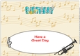 Trumpets BIRTHDAY large dl insert