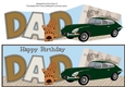 British Green Jaguar DAD large dl