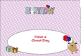 Cat & Dog BIRTHDAY large dl insert