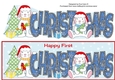 First Christmas Bunny Rabbits CHRISTMAS large dl 2