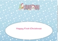First Christmas Bunny Rabbits CHRISTMAS large dl insert