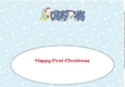 First Christmas Bunny Rabbits CHRISTMAS large dl 2 insert