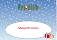Shy Santa MERRY CHRISTMAS large dl insert