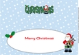 Scottish Santa CHRISTMAS large dl insert