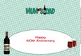 Red Wine MUM & DAD 60th Anniversary large dl insert