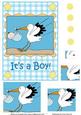 It’s a Boy! Stork with Baby Boy