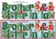 Gingerbread Couple Brother and Sister in law large dl
