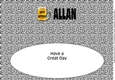 Happy Birthday ALLAN large DL (black) insert
