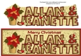 Red Poinsettia ALLAN & JEANETTE large dl