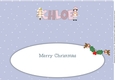 Christmas girl with present CHLOE large dl insert