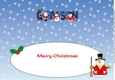 Santa & Snowmen GRAYSON large dl insert