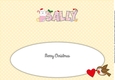 Leo the Poodle Xmas SALLY large dl insert