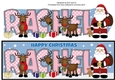 Santa and his Reindeers RACHEL large dl