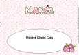 Birthday Flower Girl MARIA large dl insert