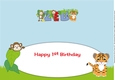 Cute Tiger and Monkeys ZEB 1st large dl insert