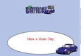 Blue Porsche BIRTHDAY large dl insert