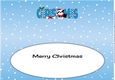 Christmas Bertie Bulldog with scarf CHRISTMAS large dl 2 insert