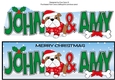 Christmas Bertie Bulldog with jumper JOHN & AMY large dl