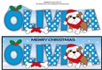 Christmas Bertie Bulldog with scarf OLIVIA large dl