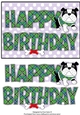 Bertie Bulldog in green tartan coat BIRTHDAY 2