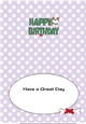 Bertie Bulldog in green tartan coat BIRTHDAY insert