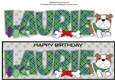 Bertie Bulldog in green tartan coat LAURIE large dl