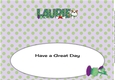 Bertie Bulldog in green tartan coat LAURIE large dl insert