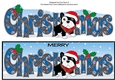Christmas Freddie French Bulldog with scarf CHRISTMAS large dl
