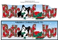 Christmas Freddie French Bulldog being naughty BOTH OF YOU large dl