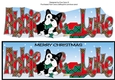 Christmas Freddie French Bulldog being naughty ABBIE & LUKE large dl