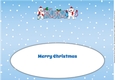 Monty Polar Bear and friend with Christmas stockings MUM large dl insert