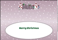 Monty Polar Bear and friend with Christmas stockings MUM large dl 2 insert