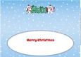 Monty Polar Bear and friend with Christmas stockings MUM large dl 3 insert