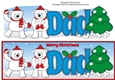 Monty Polar Bear and friend decorating the Christmas tree DAD large dl 3
