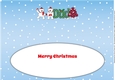 Monty Polar Bear and friend decorating the Christmas tree DAD large dl 2 insert