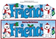 Monty Polar Bear and friend with Christmas stockings FRIEND large dl 3