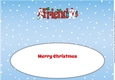 Monty Polar Bear and friend with Christmas stockings FRIEND large dl insert